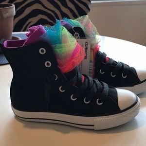 Girls Black Converse shoes